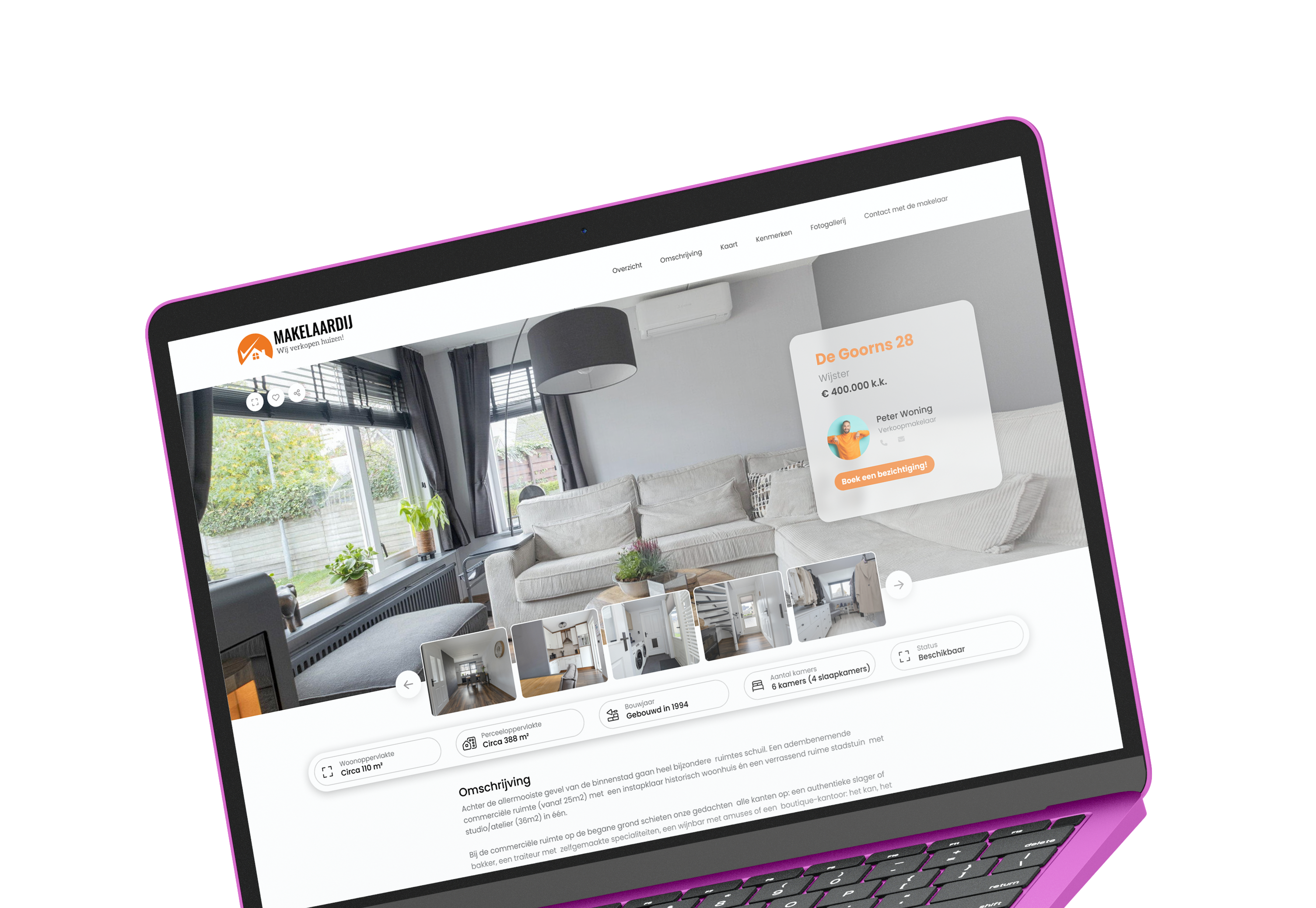 Makelaardij woning website
